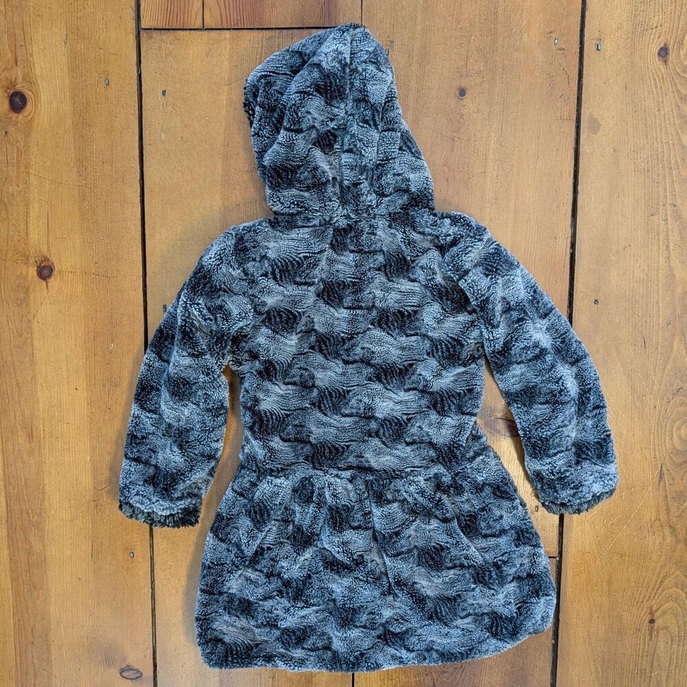 American Widgeon Coat Girls 7 Faux Fur Hooded Fleece Zip Jacket Warm Winter - Picture 6 of 6